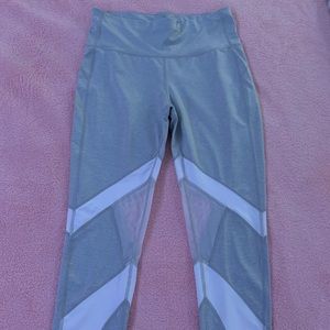Gray and white high wasted leggings